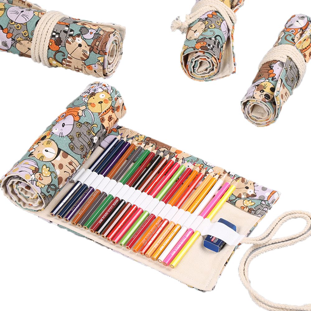 Pen Pouch Roll - Piórnik Szkolny z Motywem Kreskówkowym dla