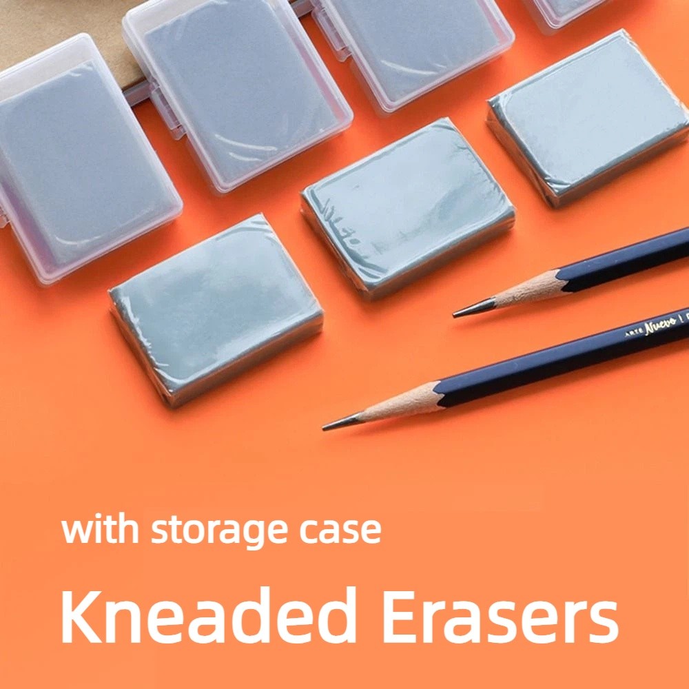 Rubber Eraser Kneaded - 4 szt. Korekcyjne miękkie gumki do