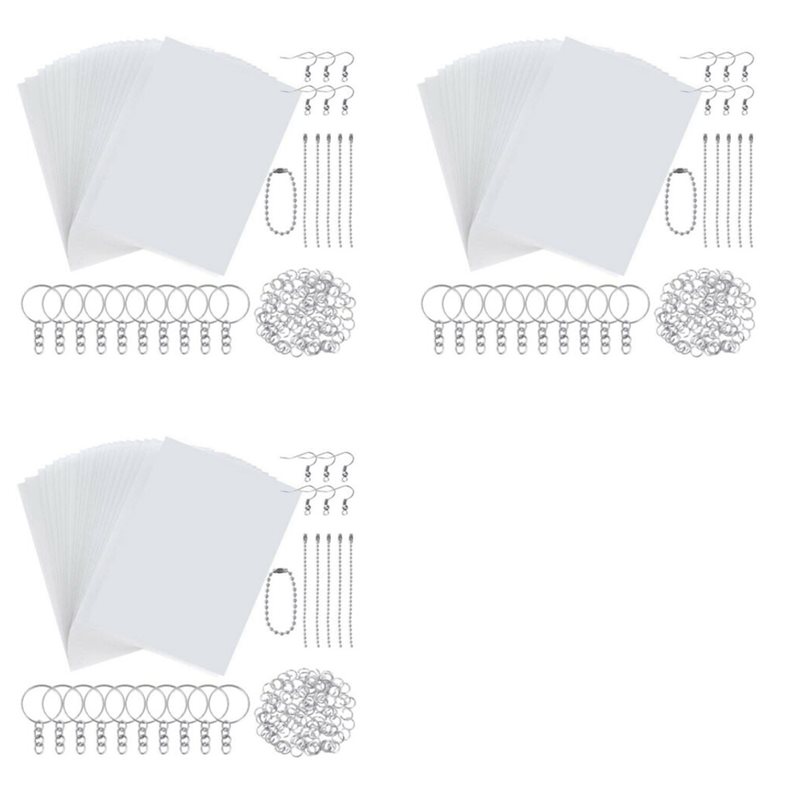 Paper Punch 3 Hole - 3 Zestawy Termokurczliwego Papieru Artystycznego, Arkusze
