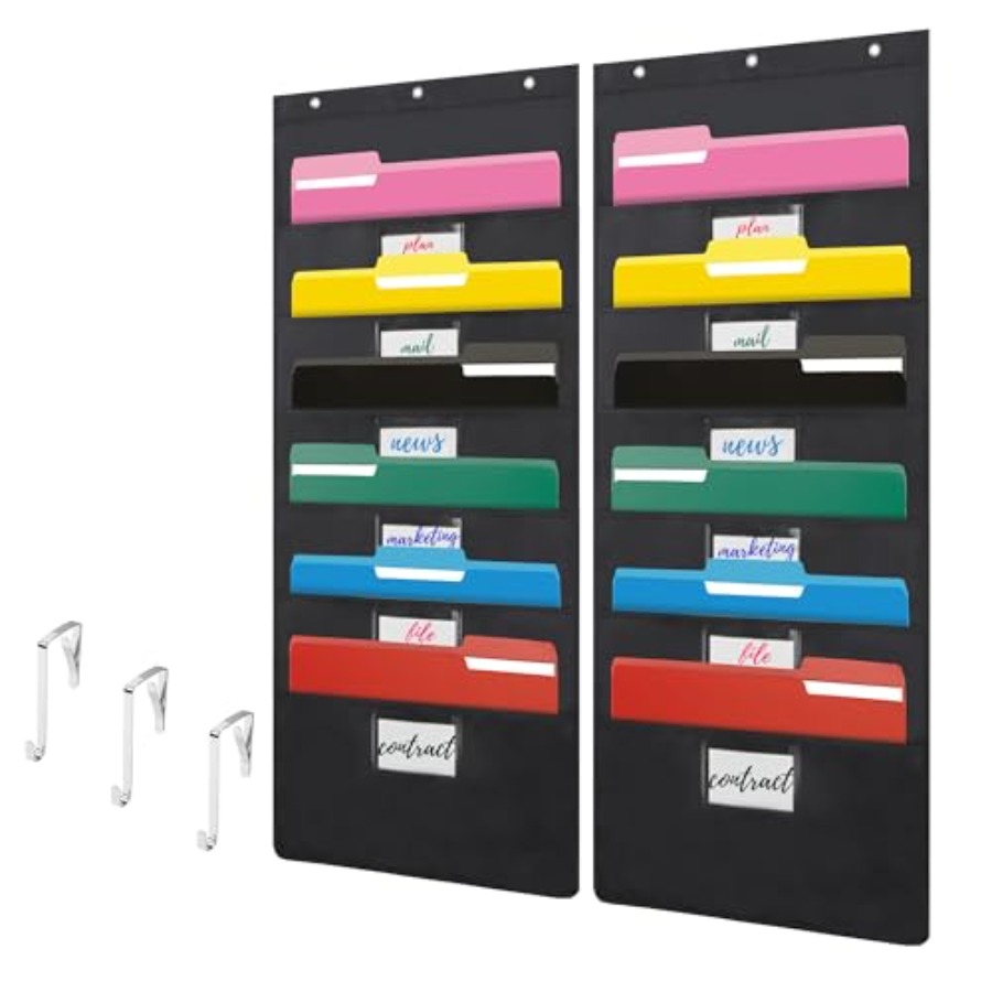 File Folder Hanging - Czarny wiszący organizer na dokumenty z