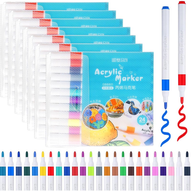 Highlighter Set Pastel - 12/24/36 Kolorów Akrylowe Pisaki z Średnim