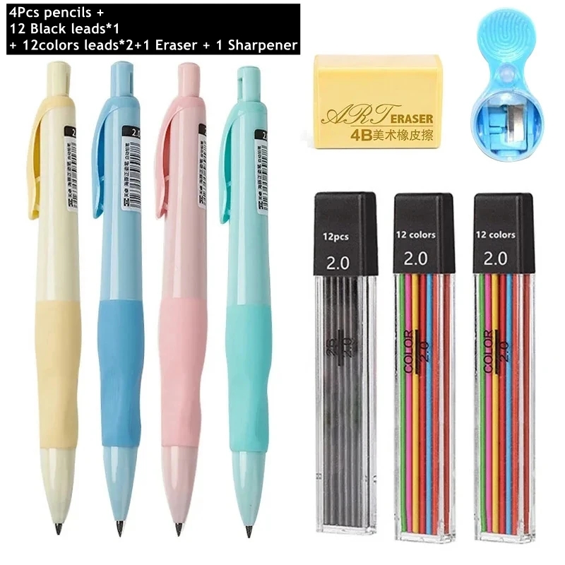 Staedtler Pencil Lumocolor - Zestaw ołówków automatycznych 2.0mm HB czarne/kolorowe