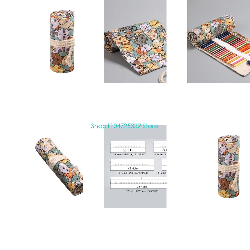Pen Pouch Roll - P5EA Cartoon dla kota 12/24/36/48/72 otwory