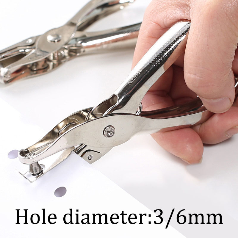 Paper Punch 3 Hole - Ręczny metalowy dziurkacz do papieru z