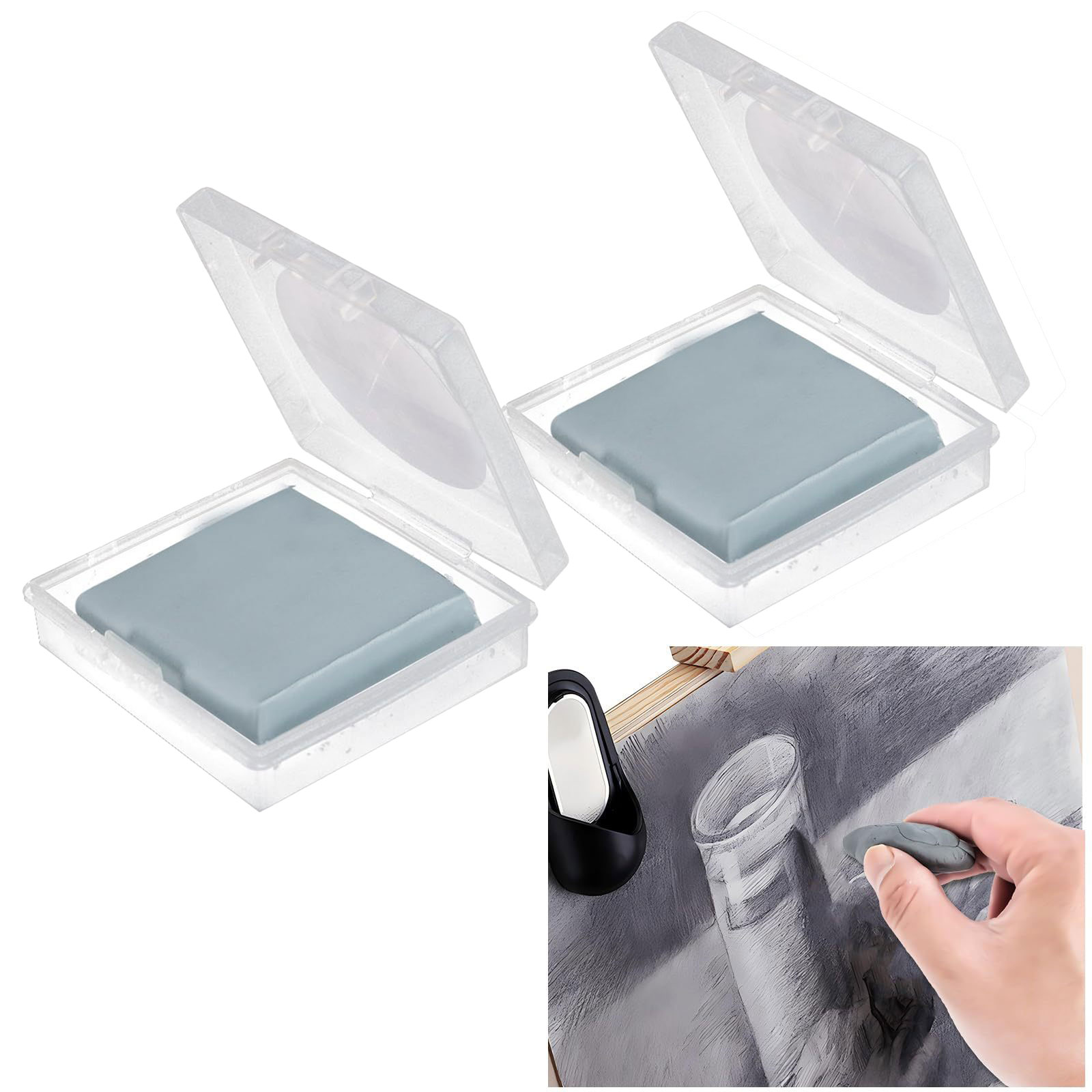 Rubber Eraser Kneaded - 2 szt. Miękkie gumki do modelowania