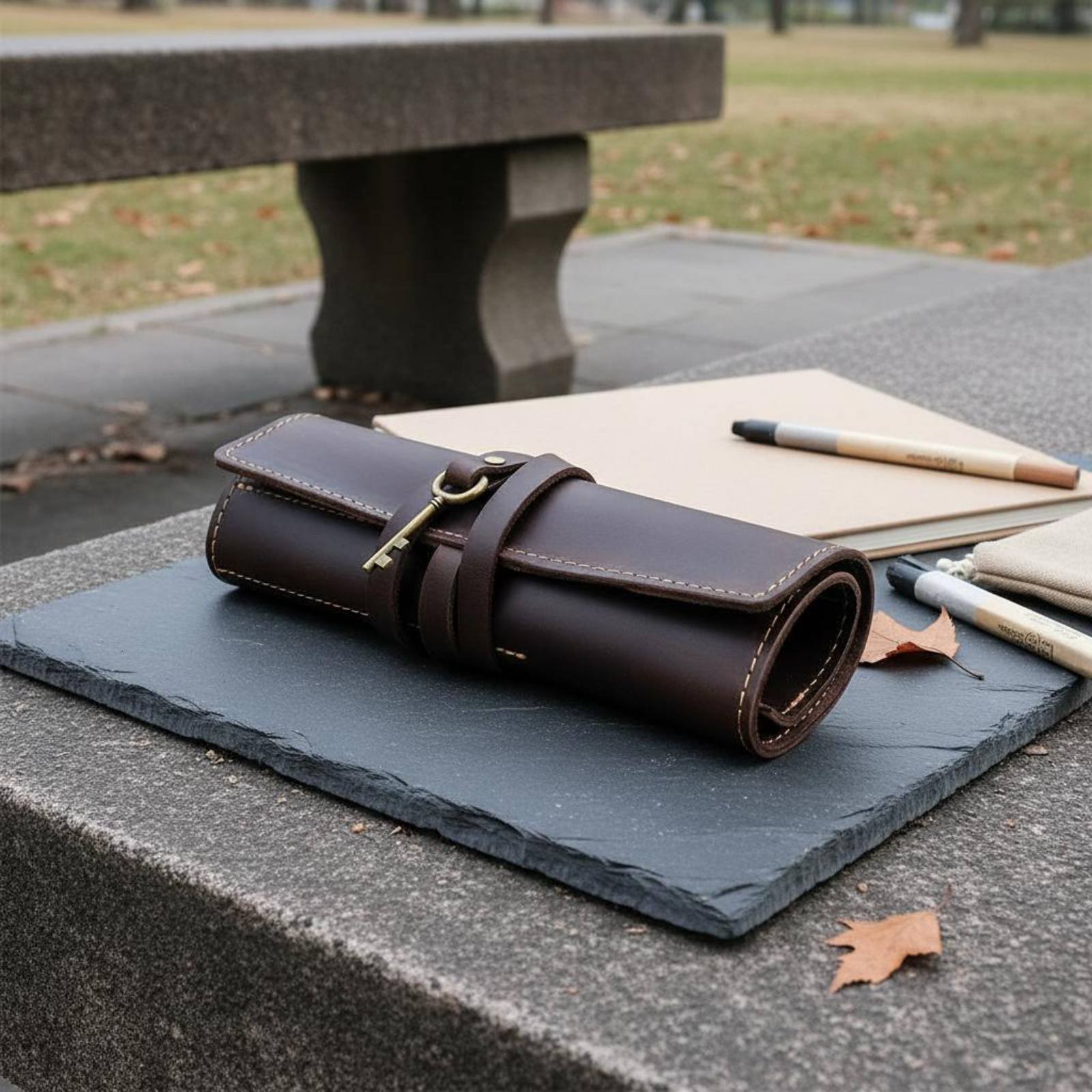 Skórzane składane etui na przy – Pen Pouch Roll recenzja i cena