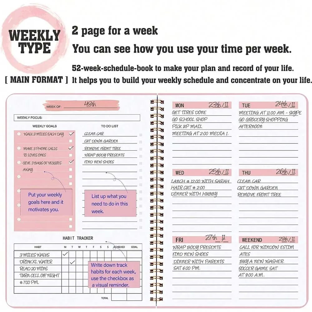 Planer tygodniowy A5, spiralny – Planner Weekly Budget recenzja i cena