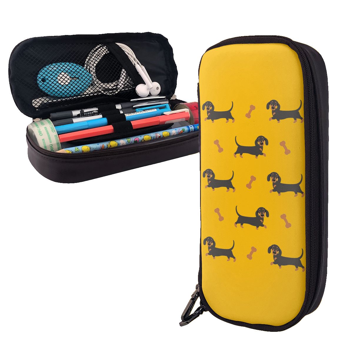 Czarno-brązowy piórnik ze skór – Tan Stationery & Office Supply recenzja i cena
