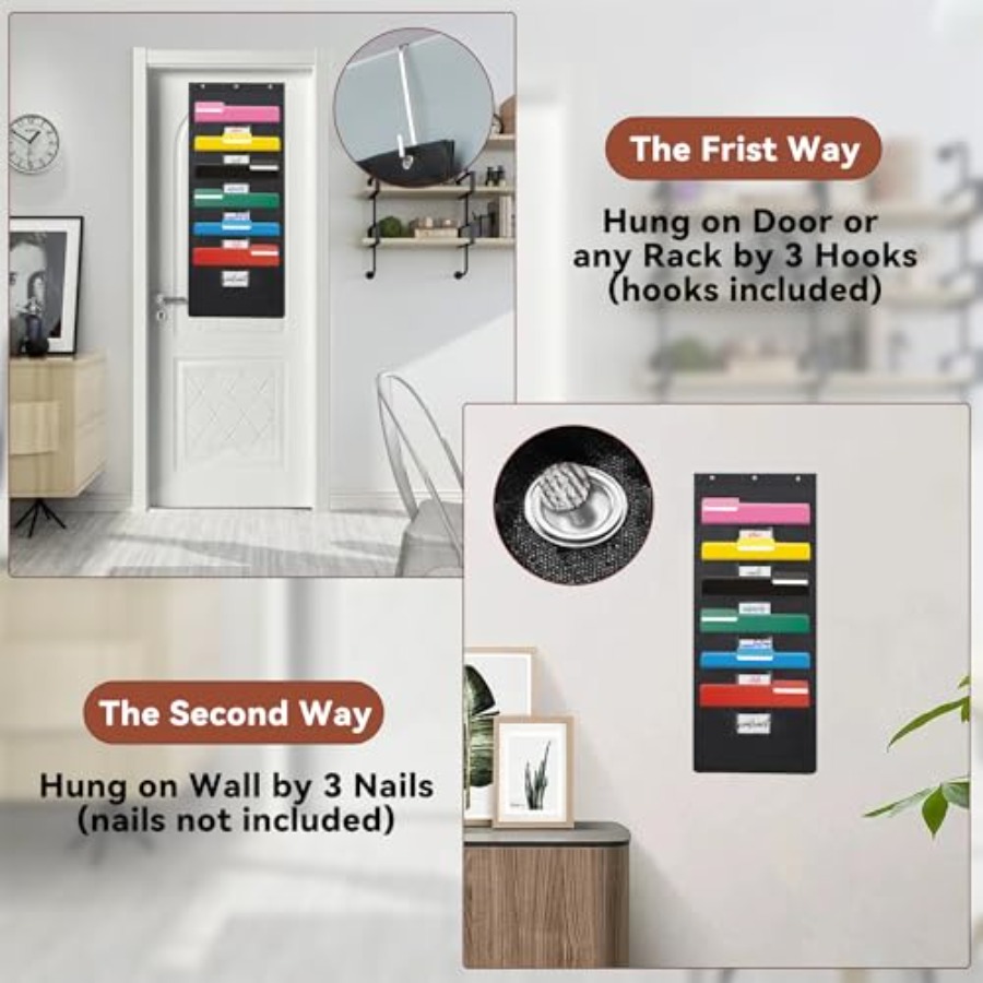 Czarny wiszący organizer na do – File Folder Hanging recenzja i cena