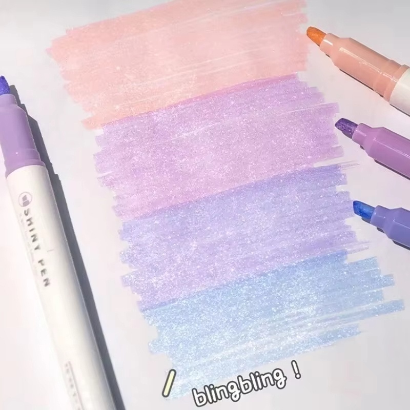 4 kolory/zestaw, brokatowe zak – Highlighter Set Pastel recenzja i cena