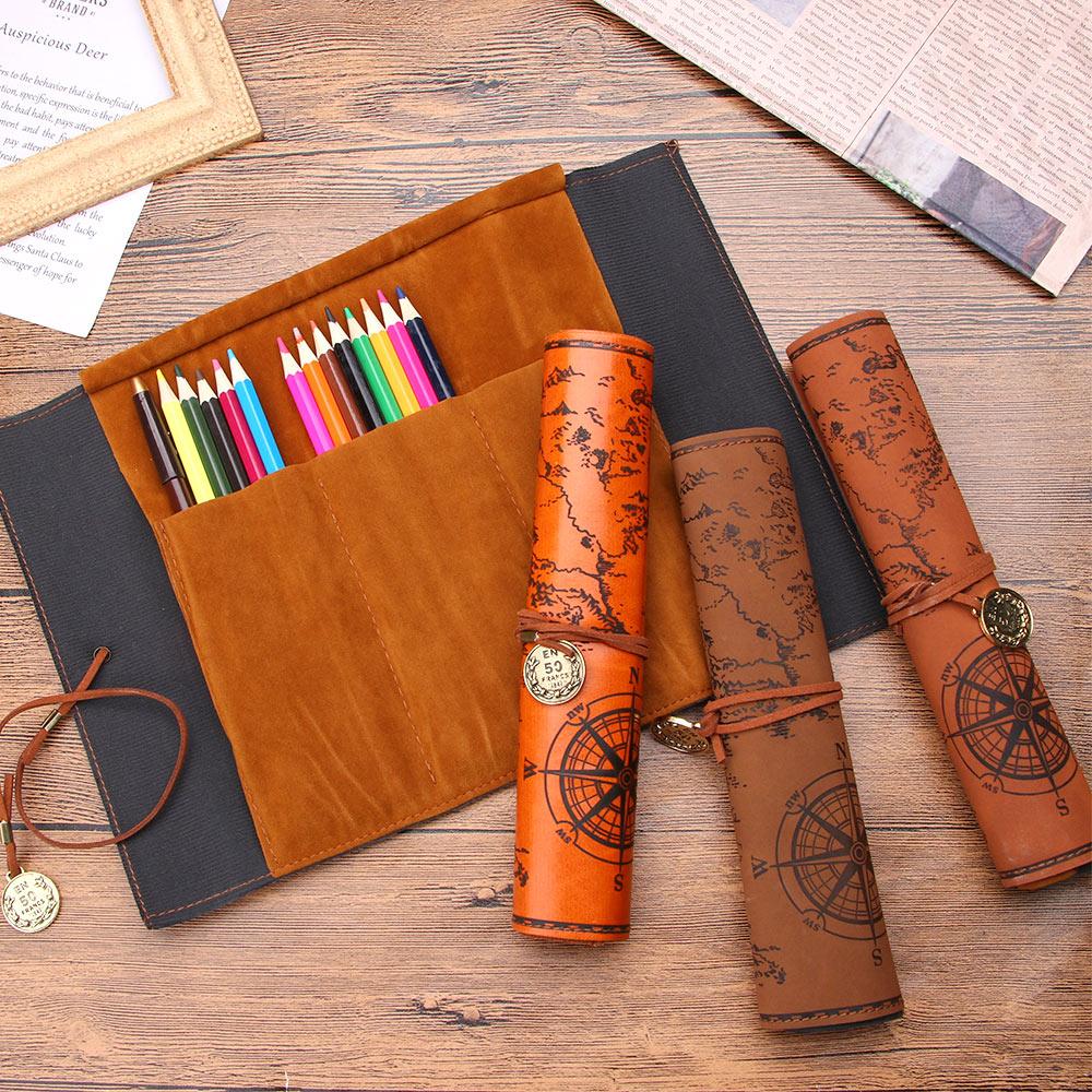 Unikatowa Retro Luksusowa Mapa – Pen Pouch Roll recenzja i cena