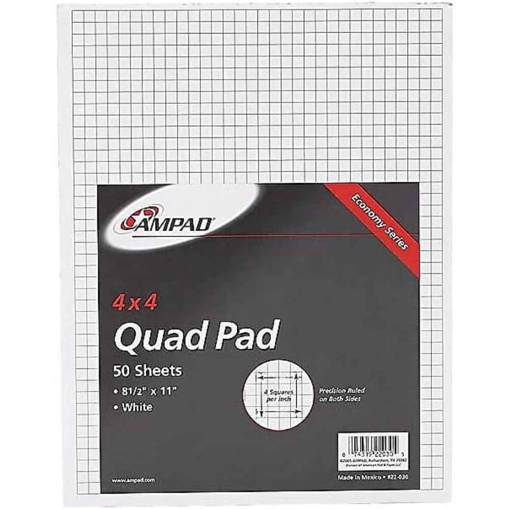 Blok papieru w kratkę Quad Rul – Graph Paper Pad recenzja i cena